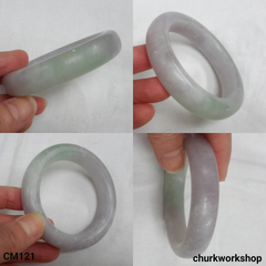 Custom cut lavender jade bangle