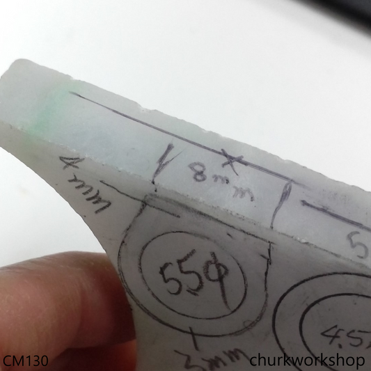 Reserved for TongLing Custom made white jade band with rectangular top
