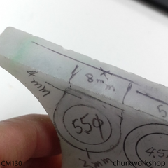 Reserved for TongLing Custom made white jade band with rectangular top