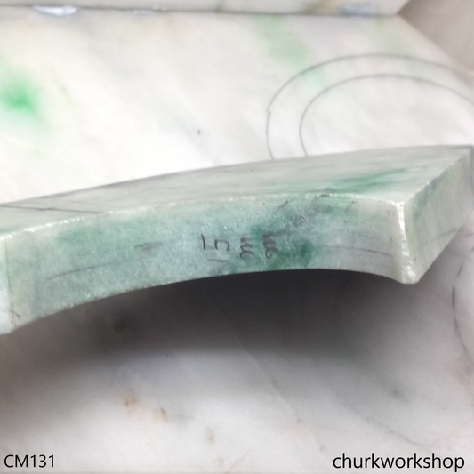 Custom cut jade cuff