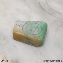 Reserved for Tuyen Custom cut tri-color jade ring