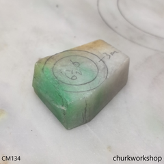 Reserved for Tuyen Custom cut tri-color jade ring