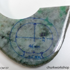 Custom cut jade cuff