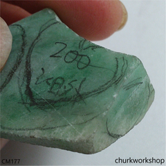Custom made Small green jade heart pendant