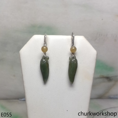 Dangling jade earrings