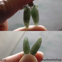 Dangling jade earrings