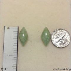 Light green color jade earrings lever back