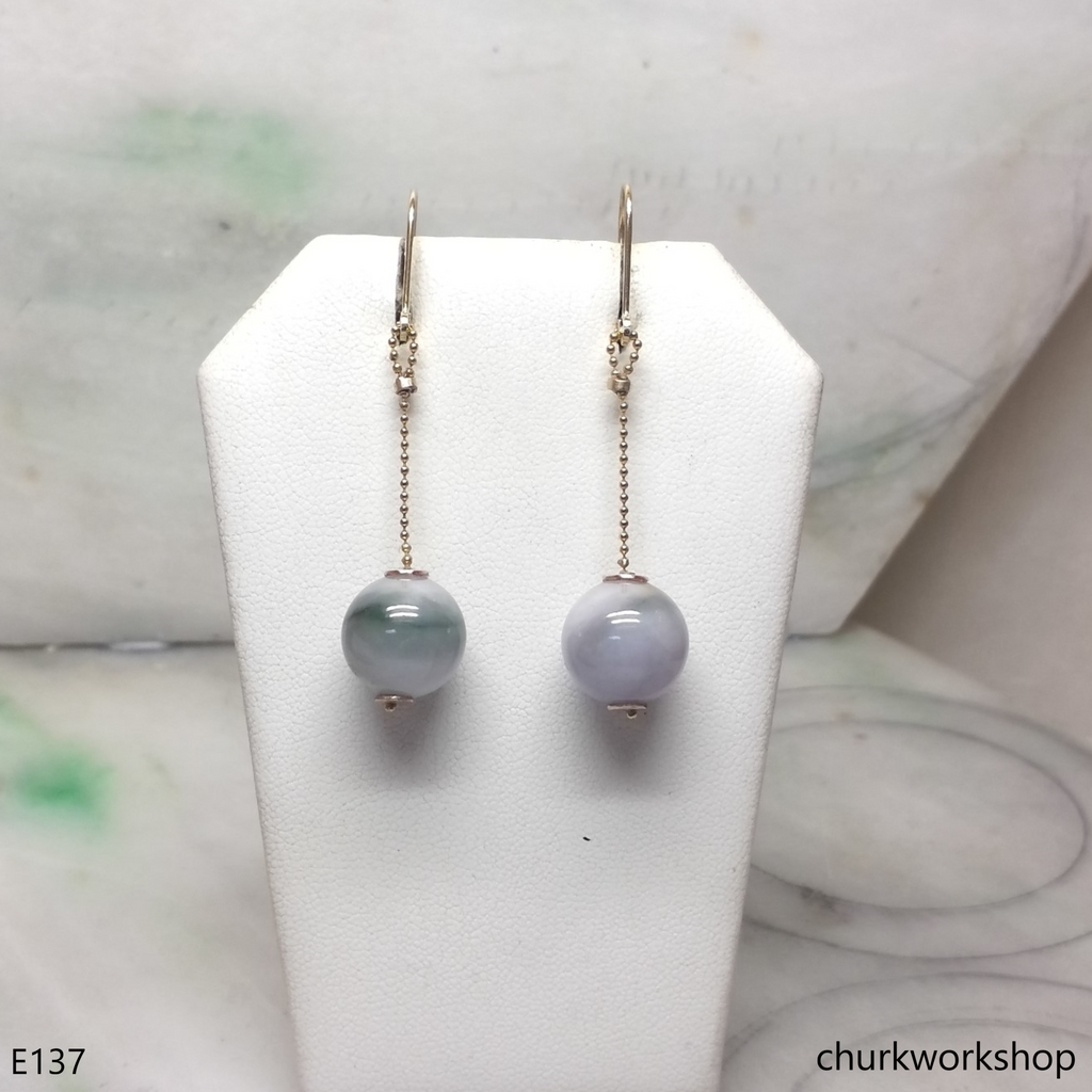Lavender beads earrings