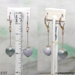 Lavender beads earrings