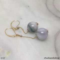 Lavender beads earrings