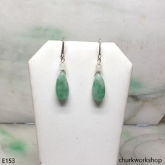 Light green jade earrings