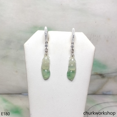 Dangling jade earrings