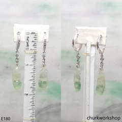 Dangling jade earrings