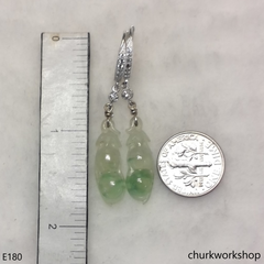 Dangling jade earrings
