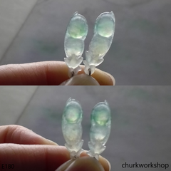 Dangling jade earrings