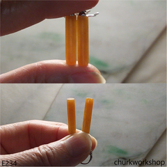 Red jade stick earrings
