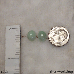 Light green jade ear studs