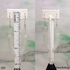 Jade sword earring