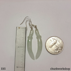 Jade sword earring