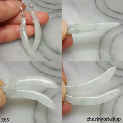Jade sword earring
