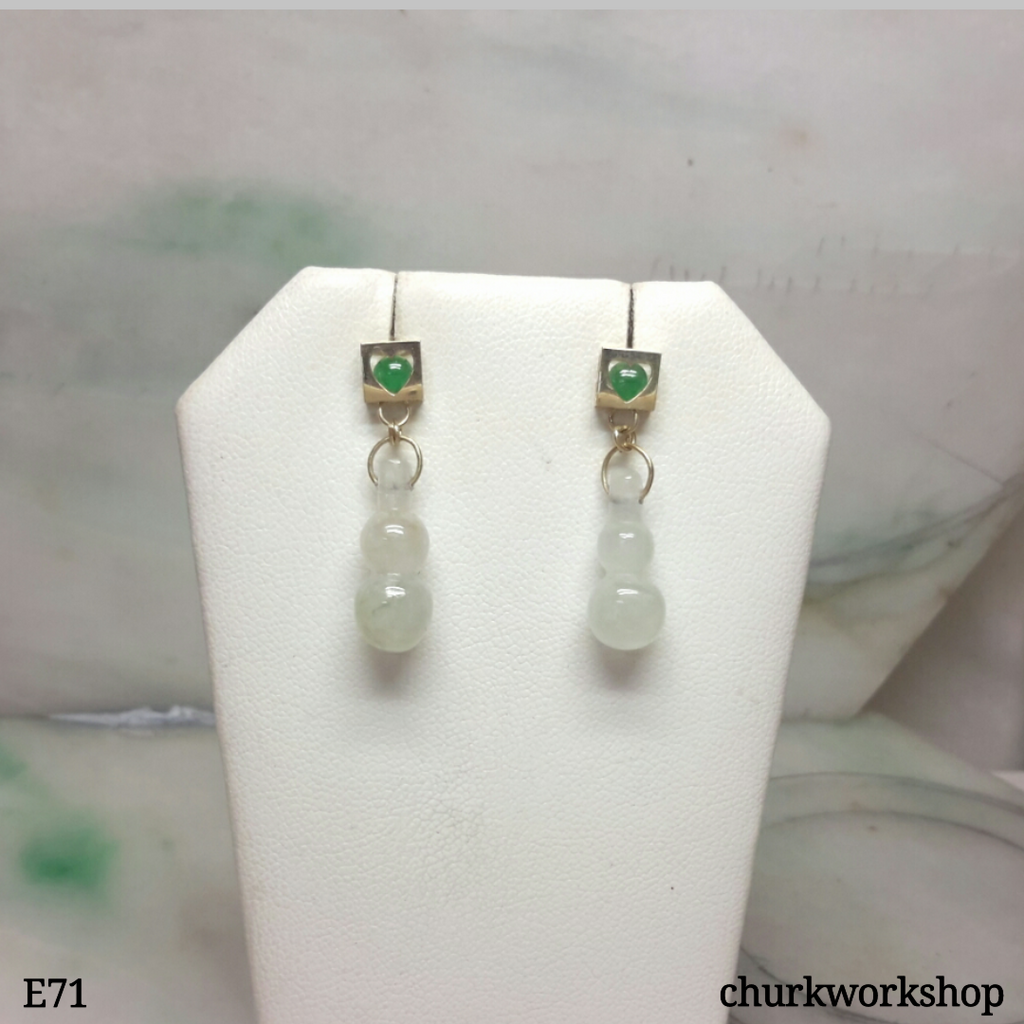 14K yellow gold gourd earrings