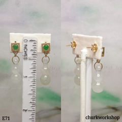 14K yellow gold gourd earrings