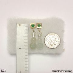 14K yellow gold gourd earrings