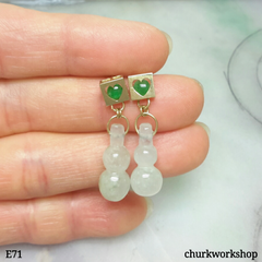 14K yellow gold gourd earrings