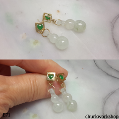 14K yellow gold gourd earrings