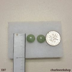 Light green color jade ear studs