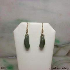 Dangling jade earrings