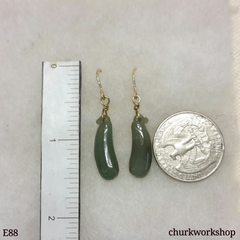 Dangling jade earrings