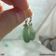 Dangling jade earrings