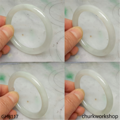 Small pale green jade bangle