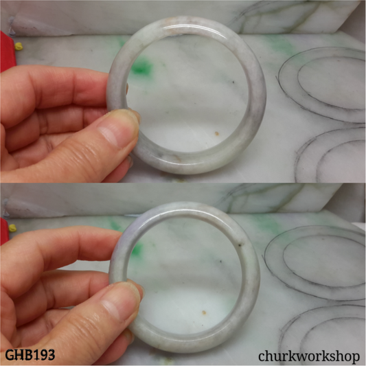 Lavender multi color jade bangle