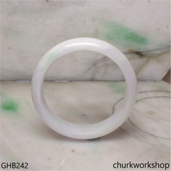 Small light lavender jade bangle