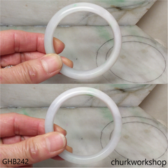 Small light lavender jade bangle