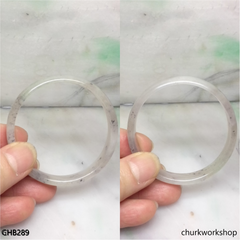 Small icy jade bangle
