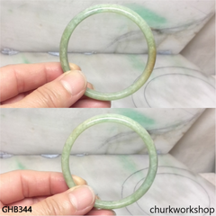 Small light pea green jade bangle