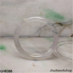 Small icy jade bangle