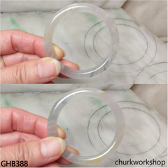 Small icy jade bangle