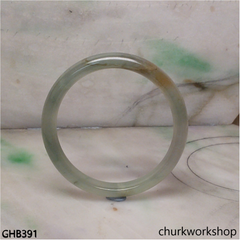 Small icy bluish green jade bangle