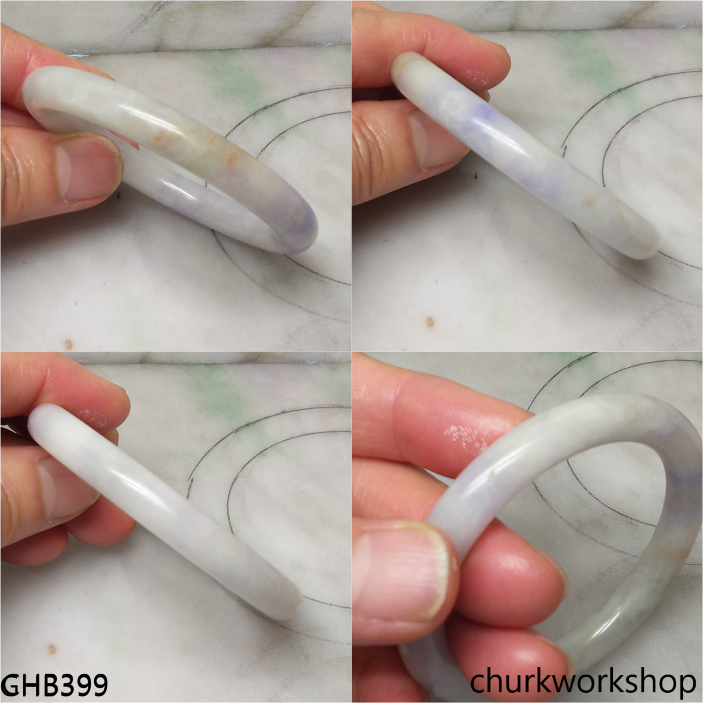 Small lavender jade bangle