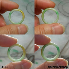 Three color jade band, unisex jade band