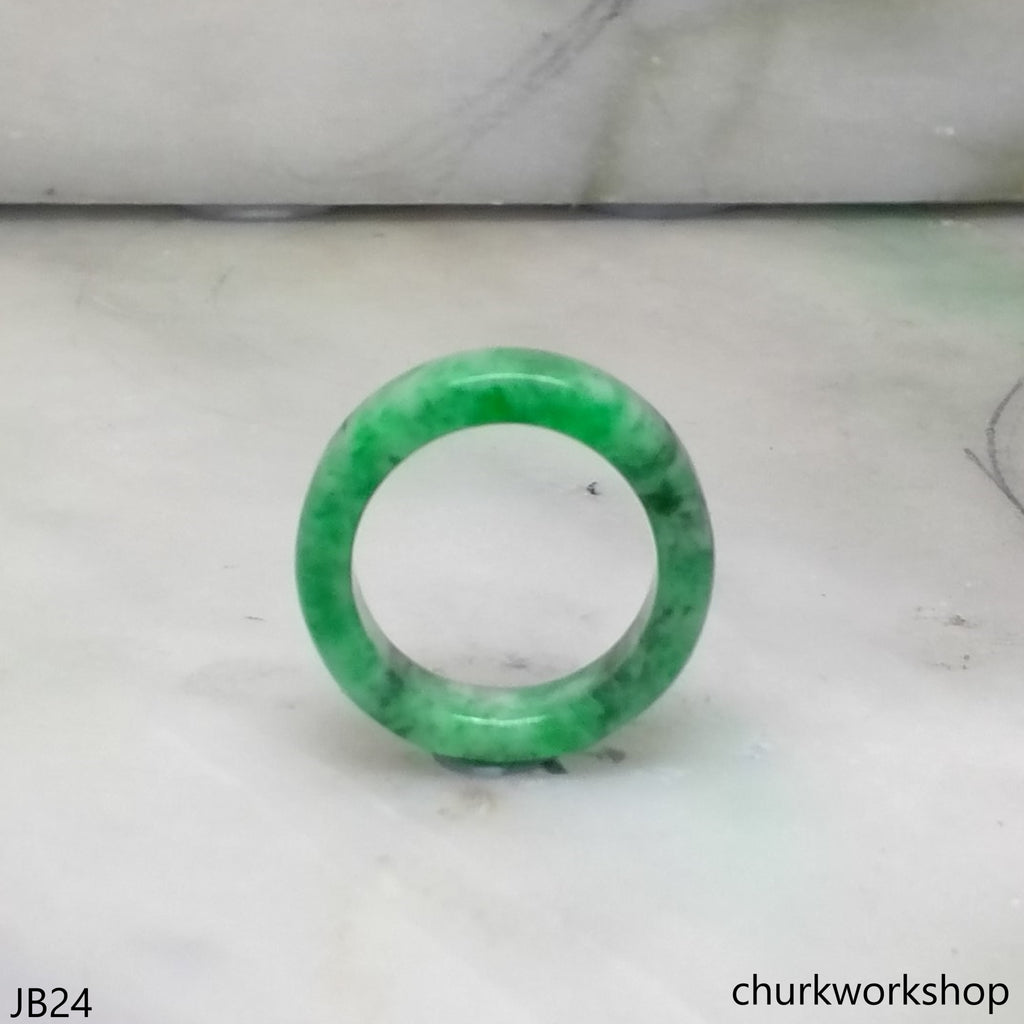 Green jade band, unisex jade band