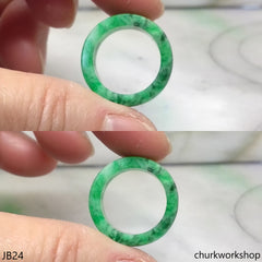 Green jade band, unisex jade band