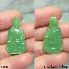 Green lady jade Buddha