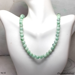 Green jade beads necklace