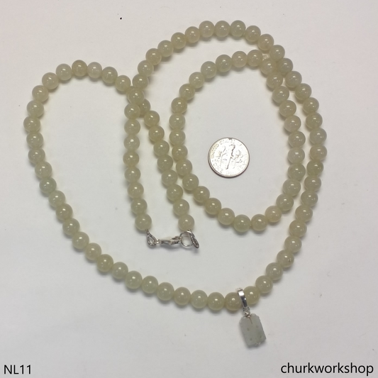 Jade beads necklace and bracelet set