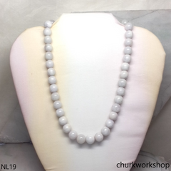 Pale lavender jade beads necklace